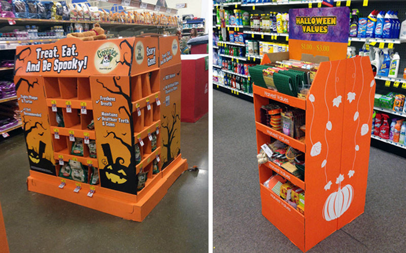 Purpose of a Retail Display A retail display showcasing its purpose by attracting a customer