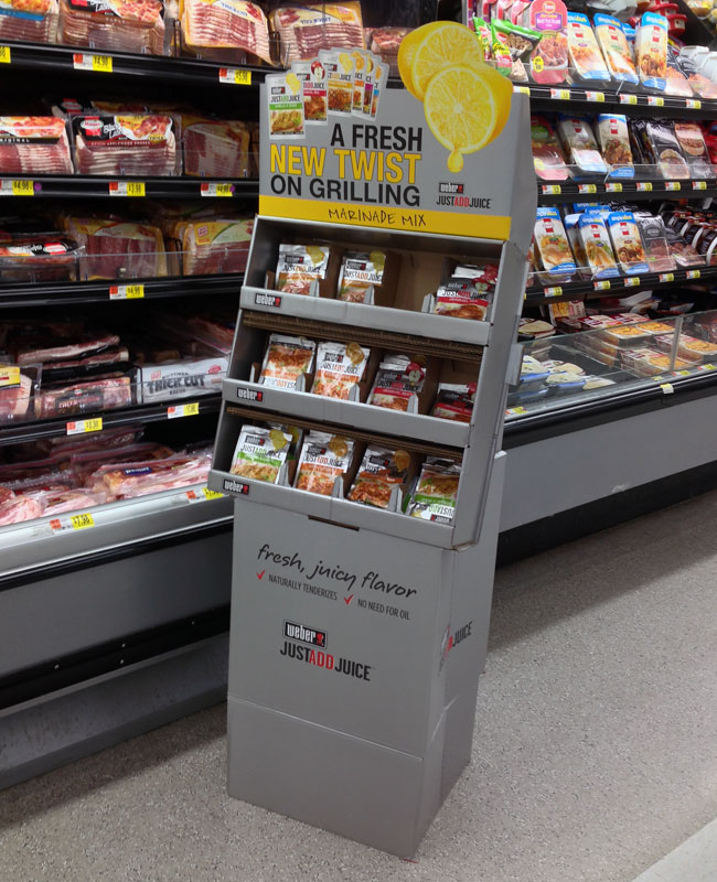 Custom floor display for snacks