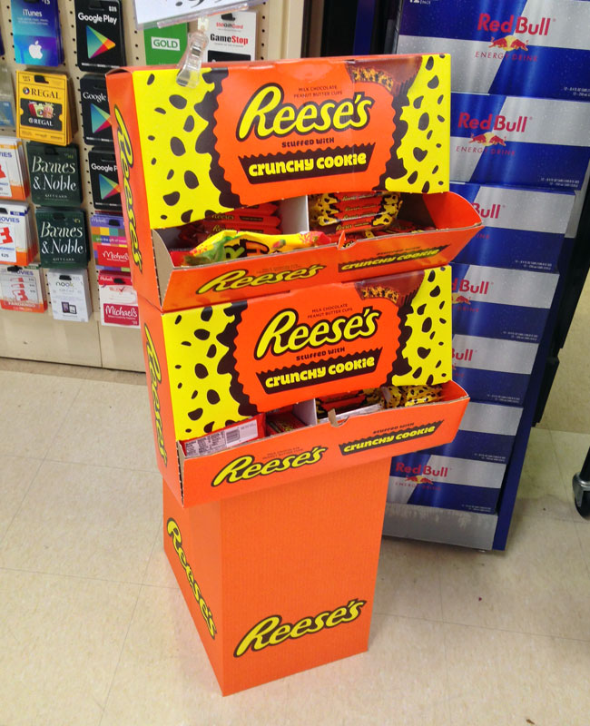 How Displays Attract Customers An attractive display using bold colors and shapes