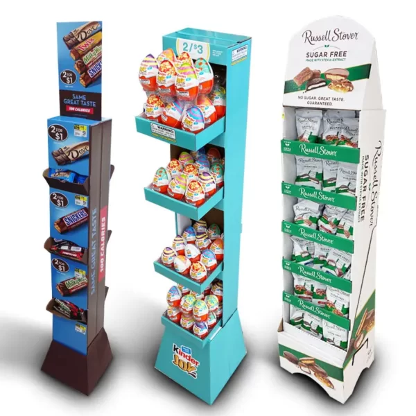 Snack Food Corrugated Paper Shelf Display Rack