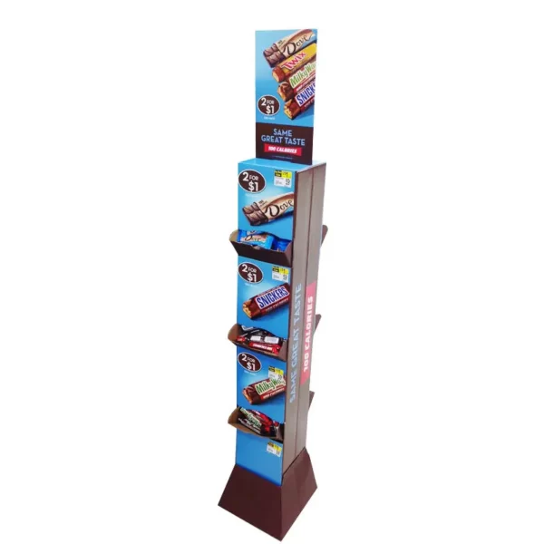 Snack Food Corrugated Paper Shelf Display Rack