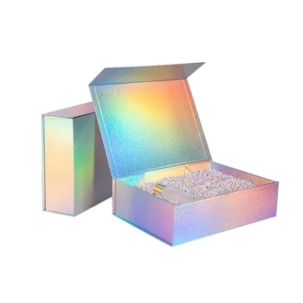 Pink Flashing Holographic Gift Magnetic Box