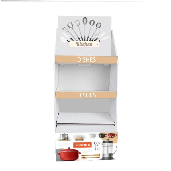 Kitchen Supplies Plates Cookware Paper Display Rack