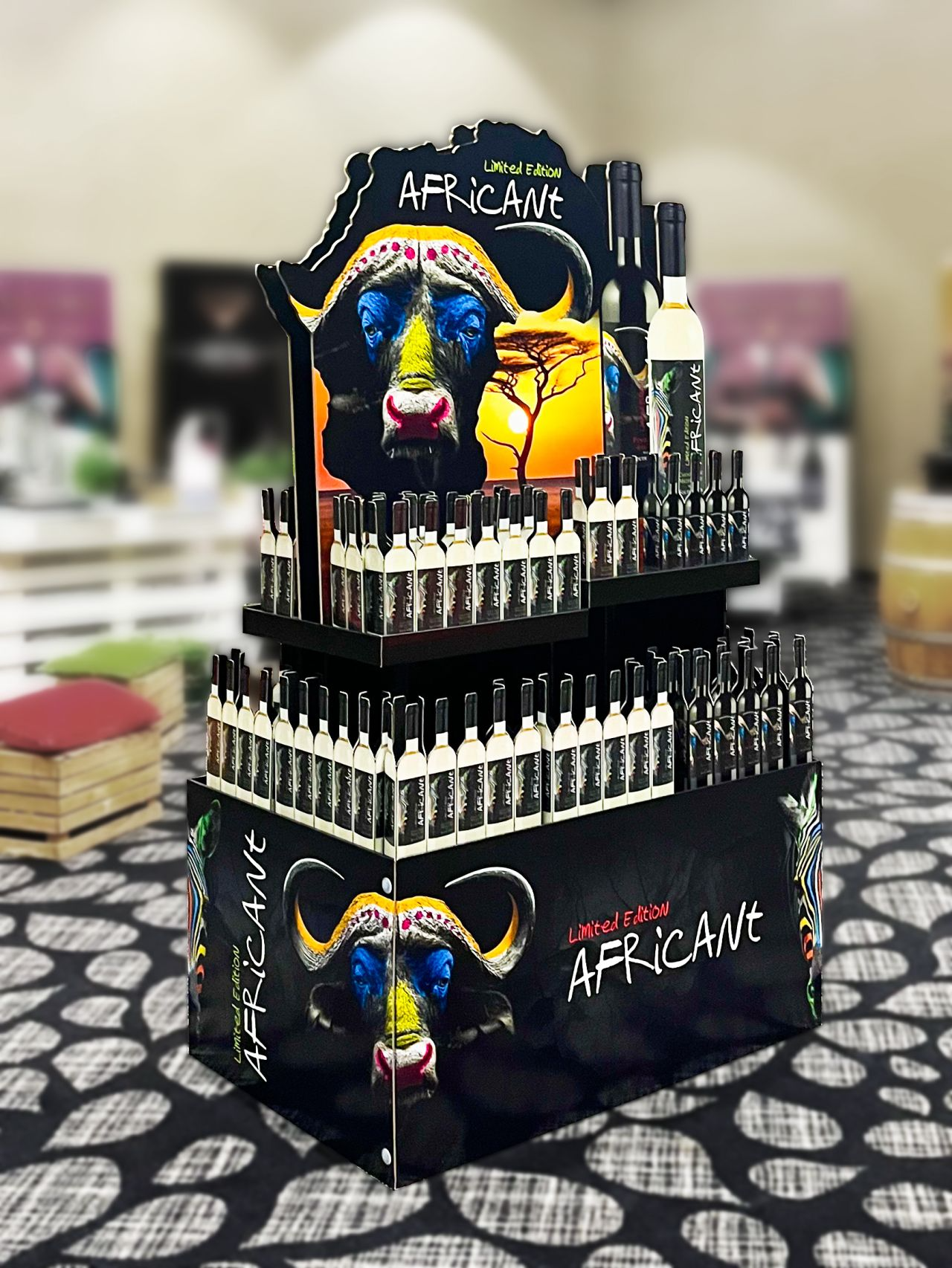 Successful cardboard display campaigns in a retail store