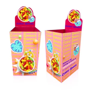 Supermarket Retail Floor Candy Storage Bins Display Stand
