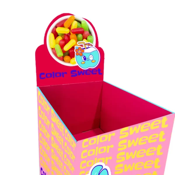 Supermarket Retail Floor Candy Storage Bins Display Stand - Image 3