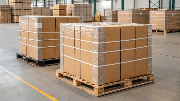 Displays being securely packaged in a custom-designed shipper box to ensure safe transit.