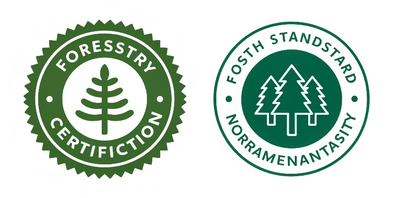 An image comparing the FSC and SFI logos side-by-side