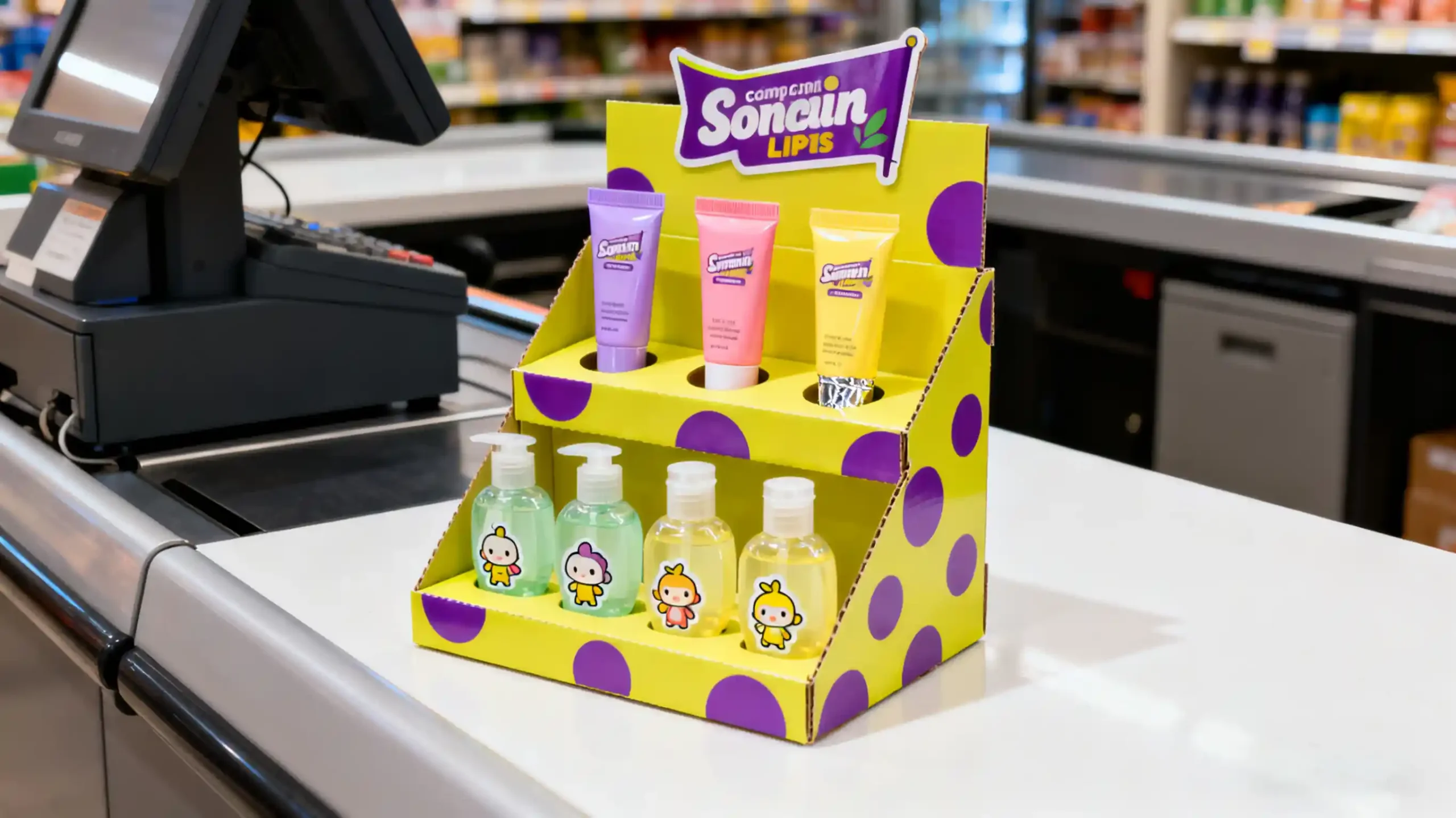 A minimalist and modular shelving unit in a modern boutique