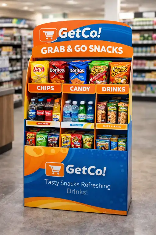 A well-designed PDQ with clear branding and easy access to products