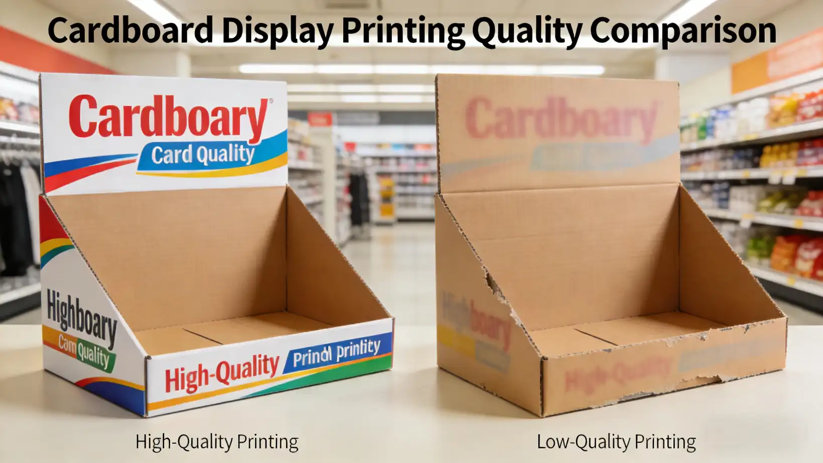 cardboard display printing quality