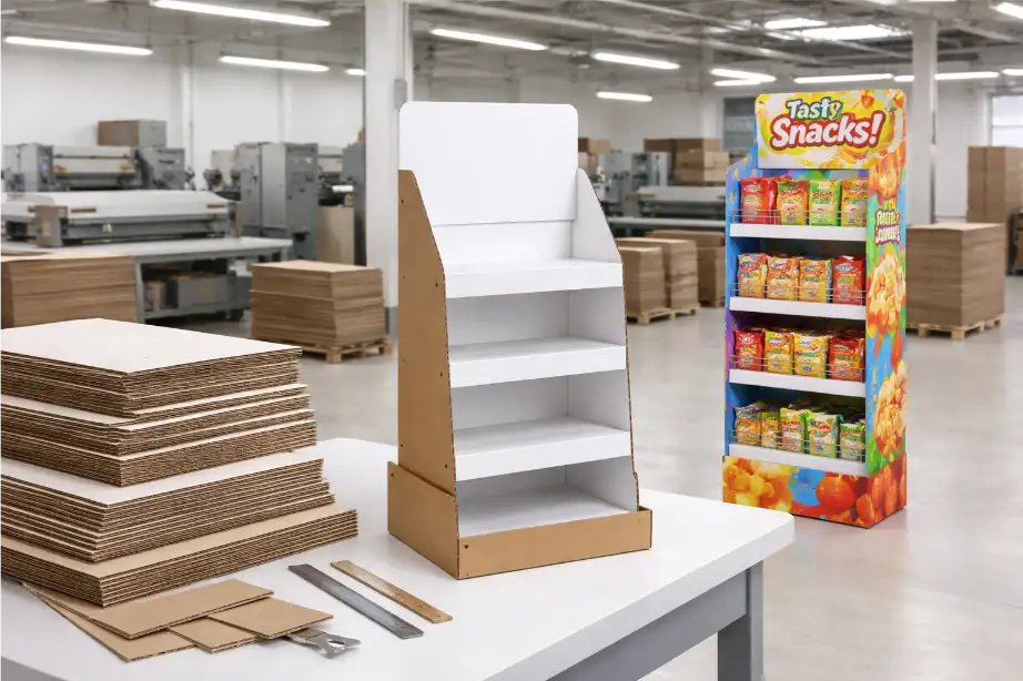 cardboard display sample and production time