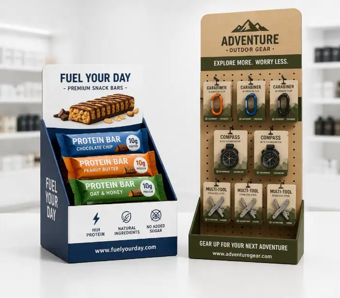 counter display vs peg display for retail products