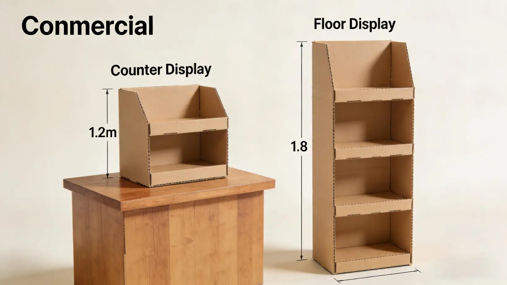 difference between counter display and floor display