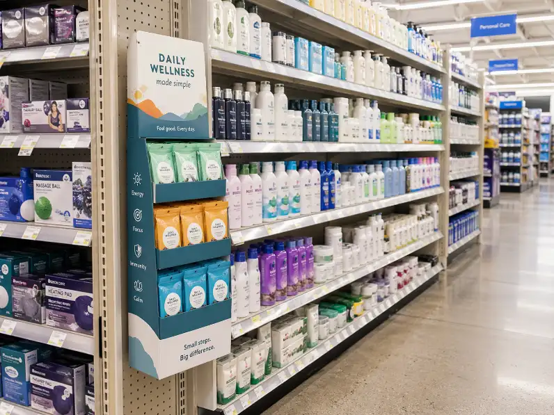 cardboard sidekick display placed correctly for visibility and easy retailer access