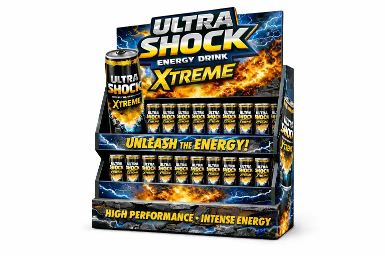 approved custom POP display artwork sample before production