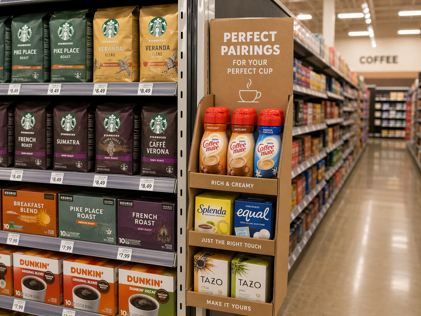 retail sidekick display used for cross-selling near a main product category