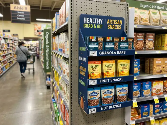 sidekick display with limited SKU count and clear product grouping