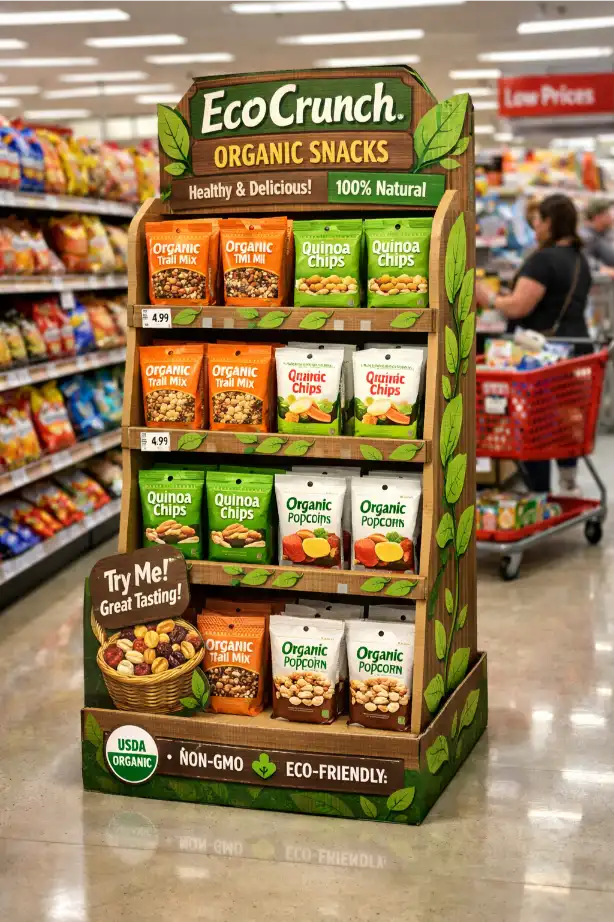 well-designed cardboard display performing successfully in retail store