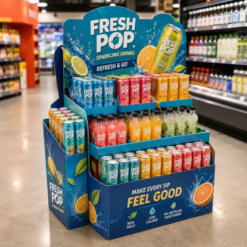 Custom pallet display for beverage and drink products