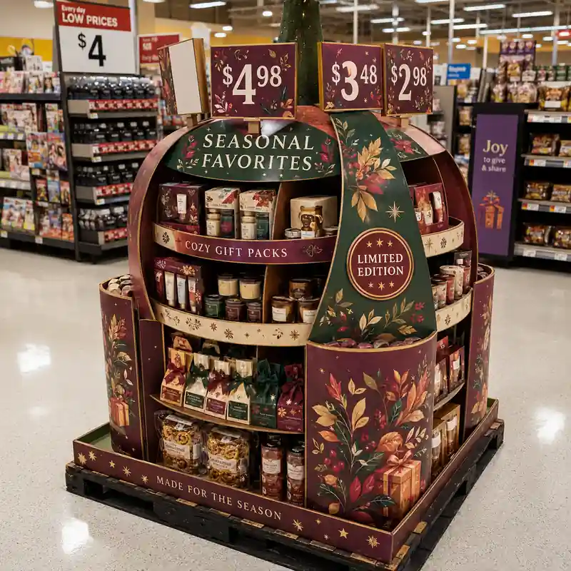 Custom pallet display for seasonal retail product packs