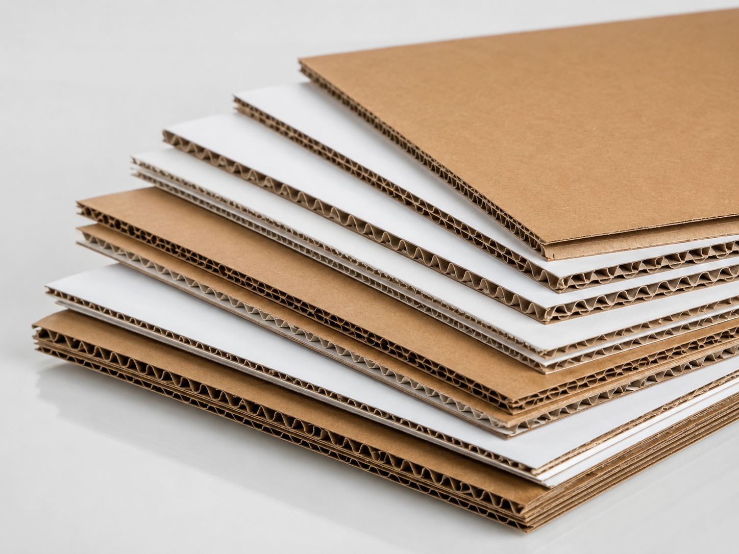 Corrugated material used for custom cardboard pallet displays