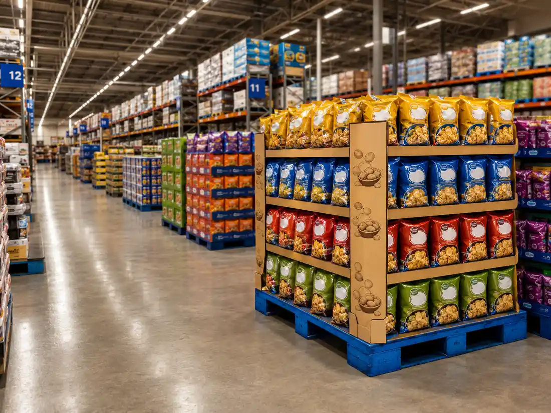 Custom pallet display for multi-store retail chain rollout