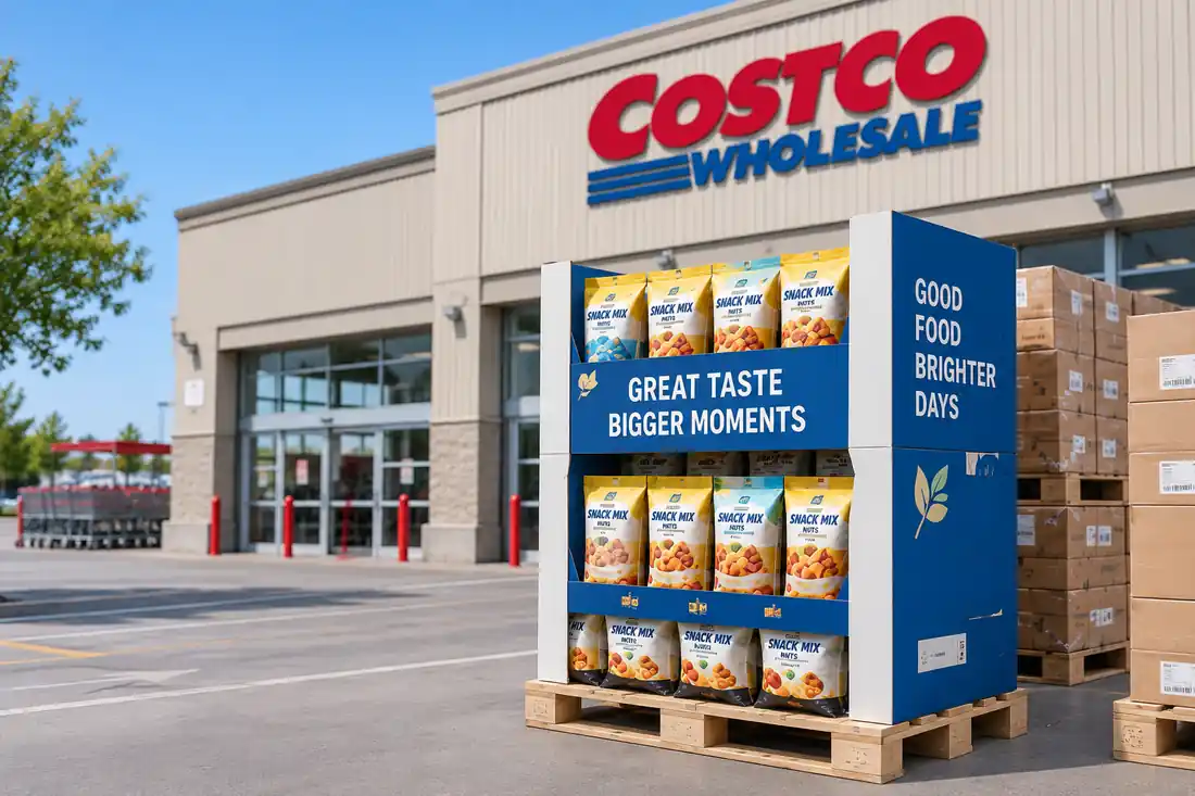Custom pallet display for Costco club store merchandising project